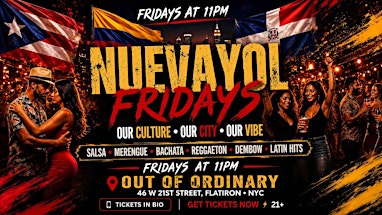 NuevaYol Fridays: Latin & Reggaeton Party NYC
