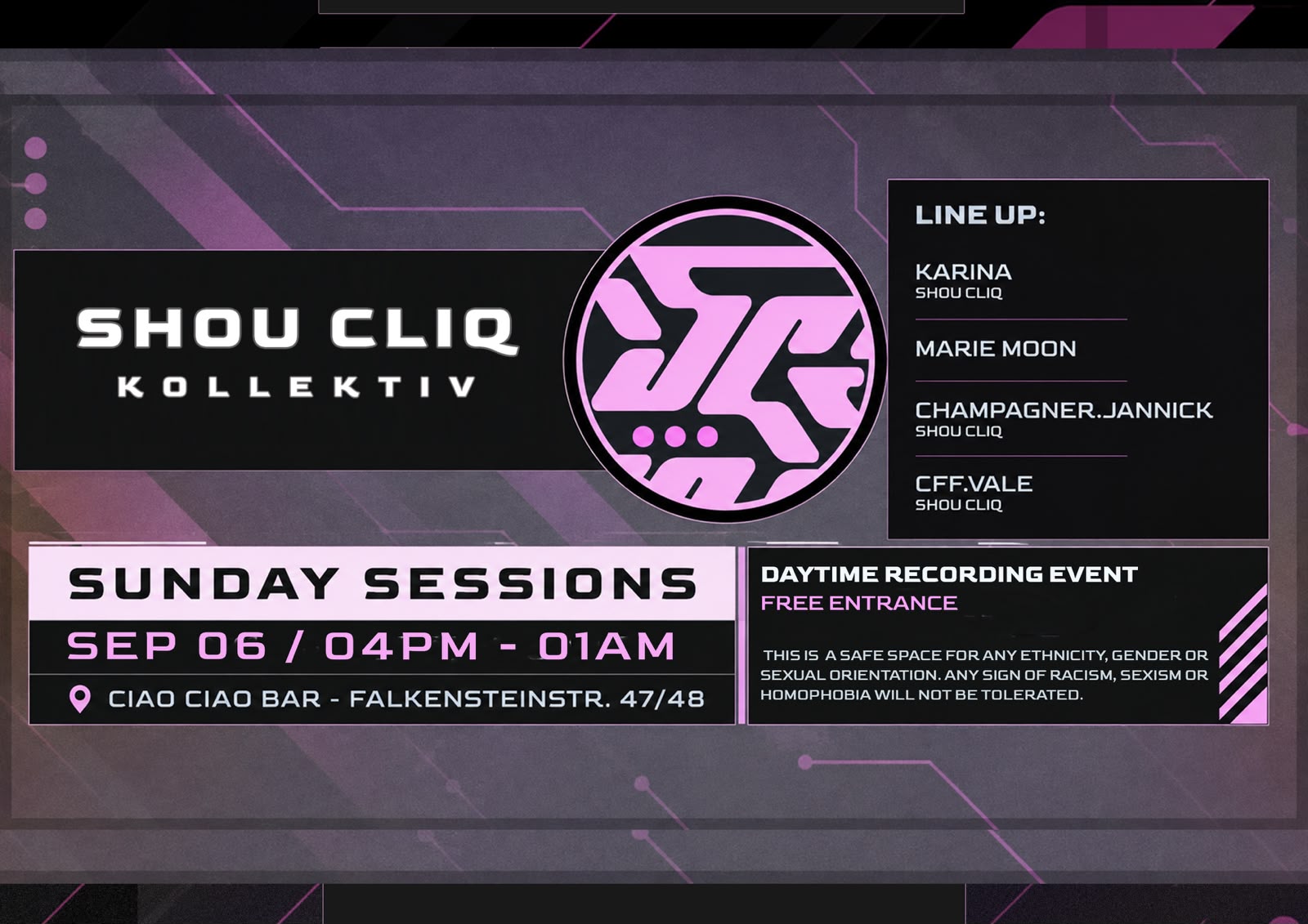 Free entry: SHOU CLIQ Kollektiv - SUNDAY SESSIONS 001
