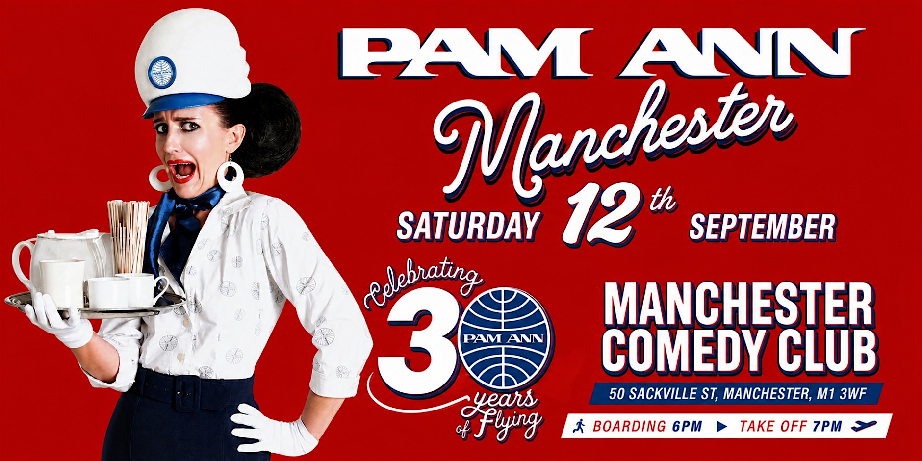 PAM ANN CELEBRATING 30 YEARS OF FLYING - MANCHESTER