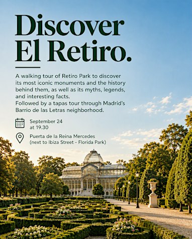 Discover El Retiro from a different perspective
