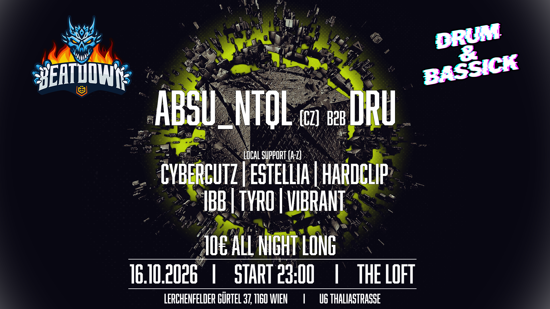 BEATDOWN x DRUM & BASSICK w/ Absu_NTQL