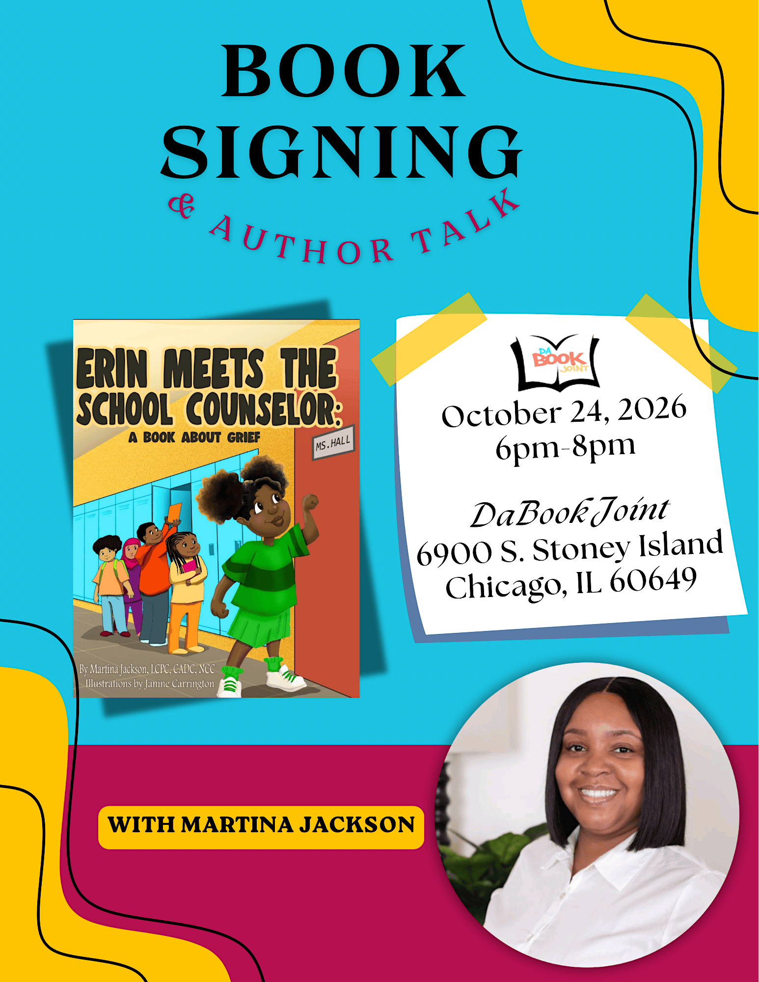 Martina Jackson Erin Meets the School Counselor Book Signing and Talk