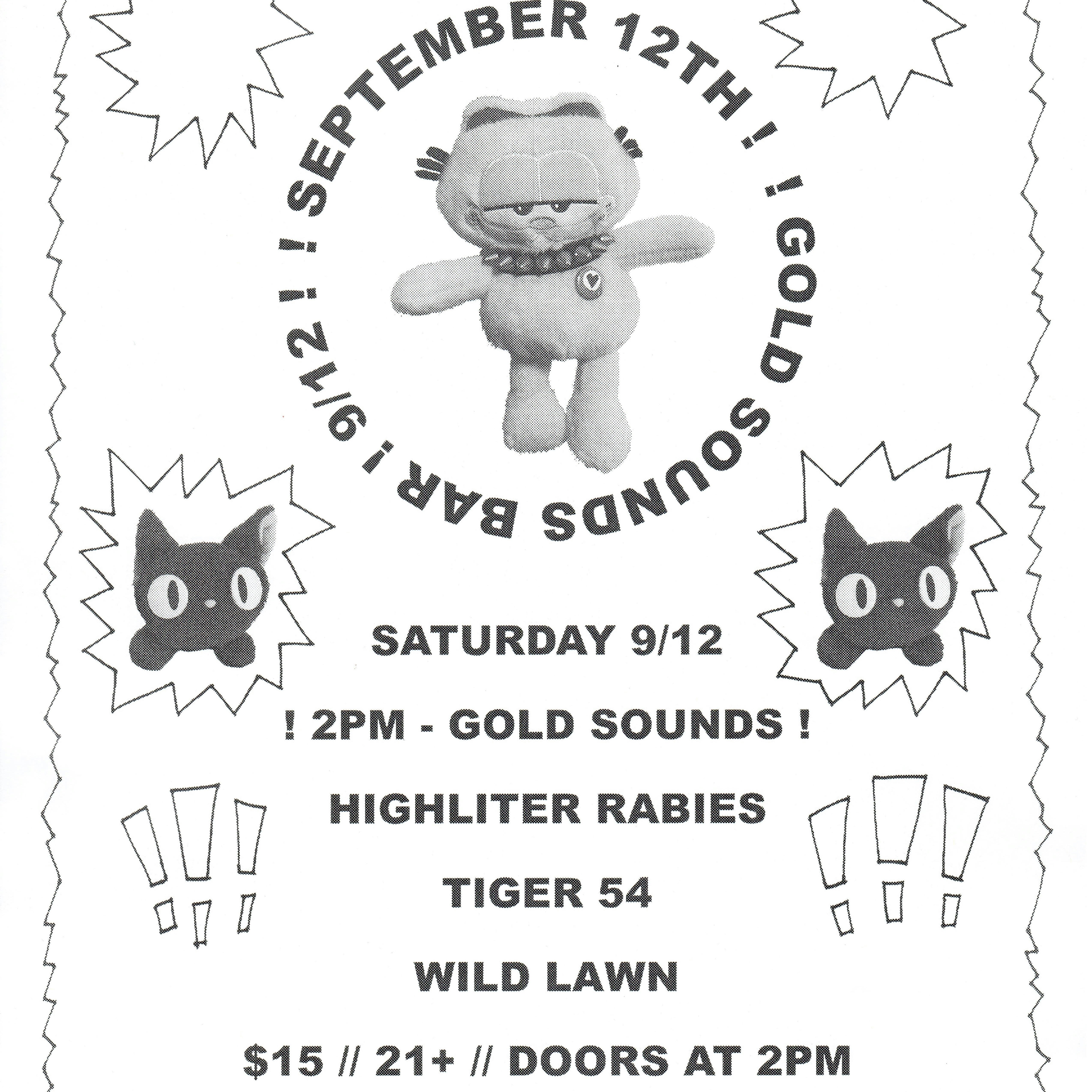 Highliter Rabies // Tiger 54 // Wild Lawn