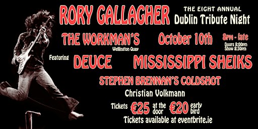 The 8th Annual  Rory Gallagher Dublin Tribute Night