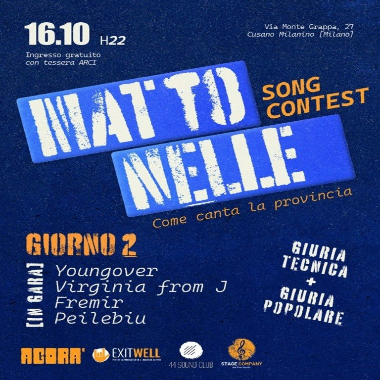 MATTONELLE – SONG CONTEST 16 OTTOBRE | SECONDA SELEZIONE