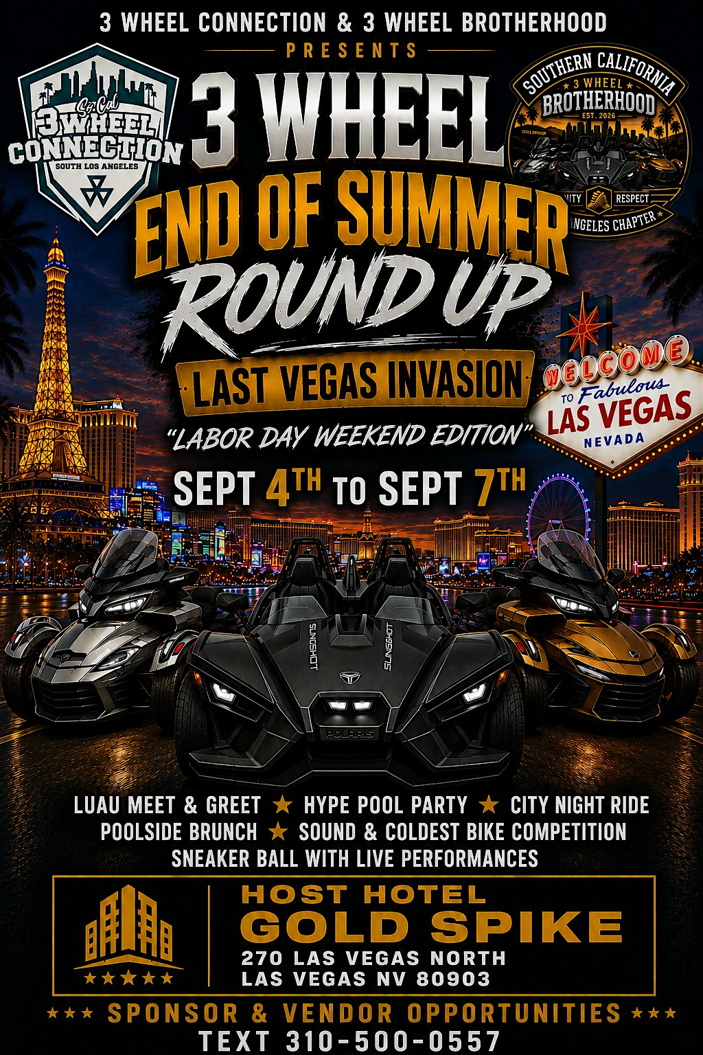 3 Wheel Round Up Las Vegas Invasion