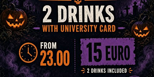 Halloween PARTY 15 EURO 2 DRINKS WITH MILANO IN FESTA