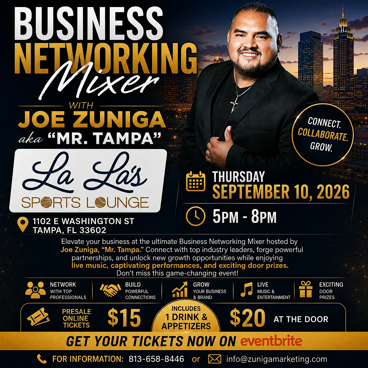 Business Networking Mixer with Joe Zuniga aka Mr. Tampa