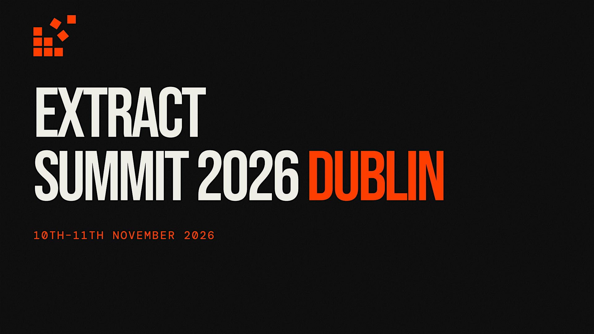Web Data Extract Summit 2026  | Dublin
