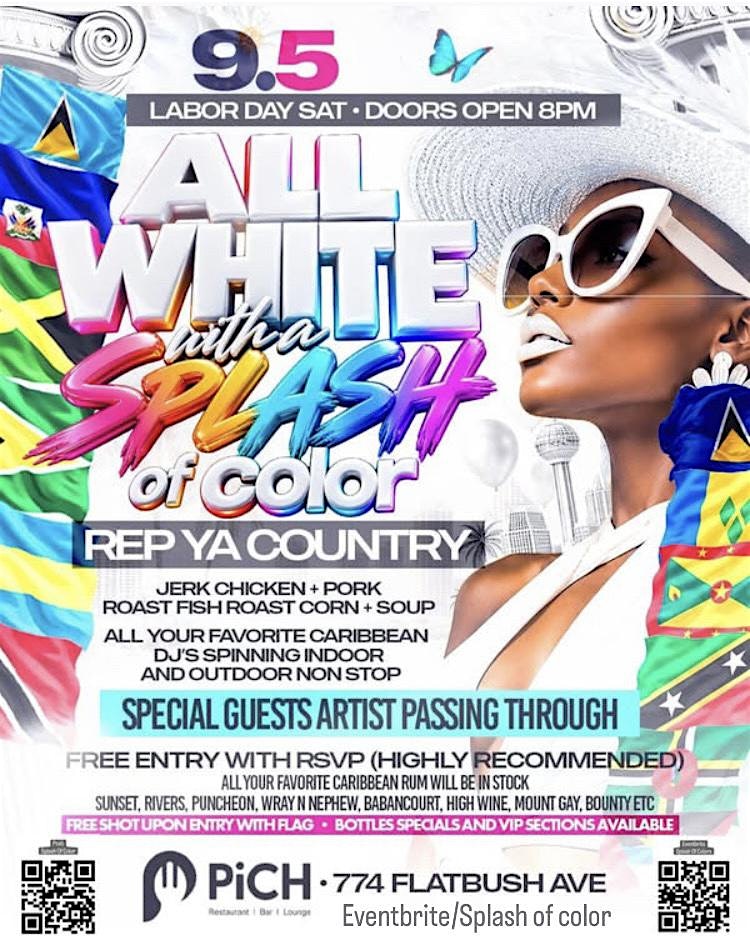 Rep Ya Country All White w/a Splash Of Color @ PiCH