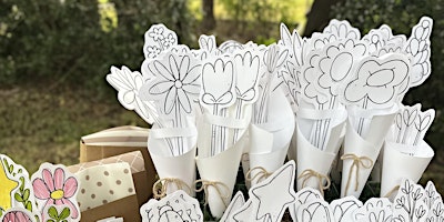 Handmade Paper Flowers + Coloring Session