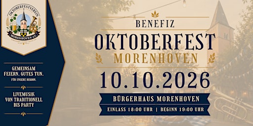 Benefiz-Oktoberfest Morenhoven 2026