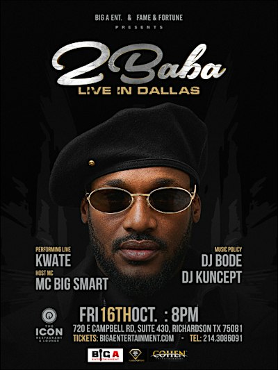 2Baba Live in Dallas – Friday, October 16!