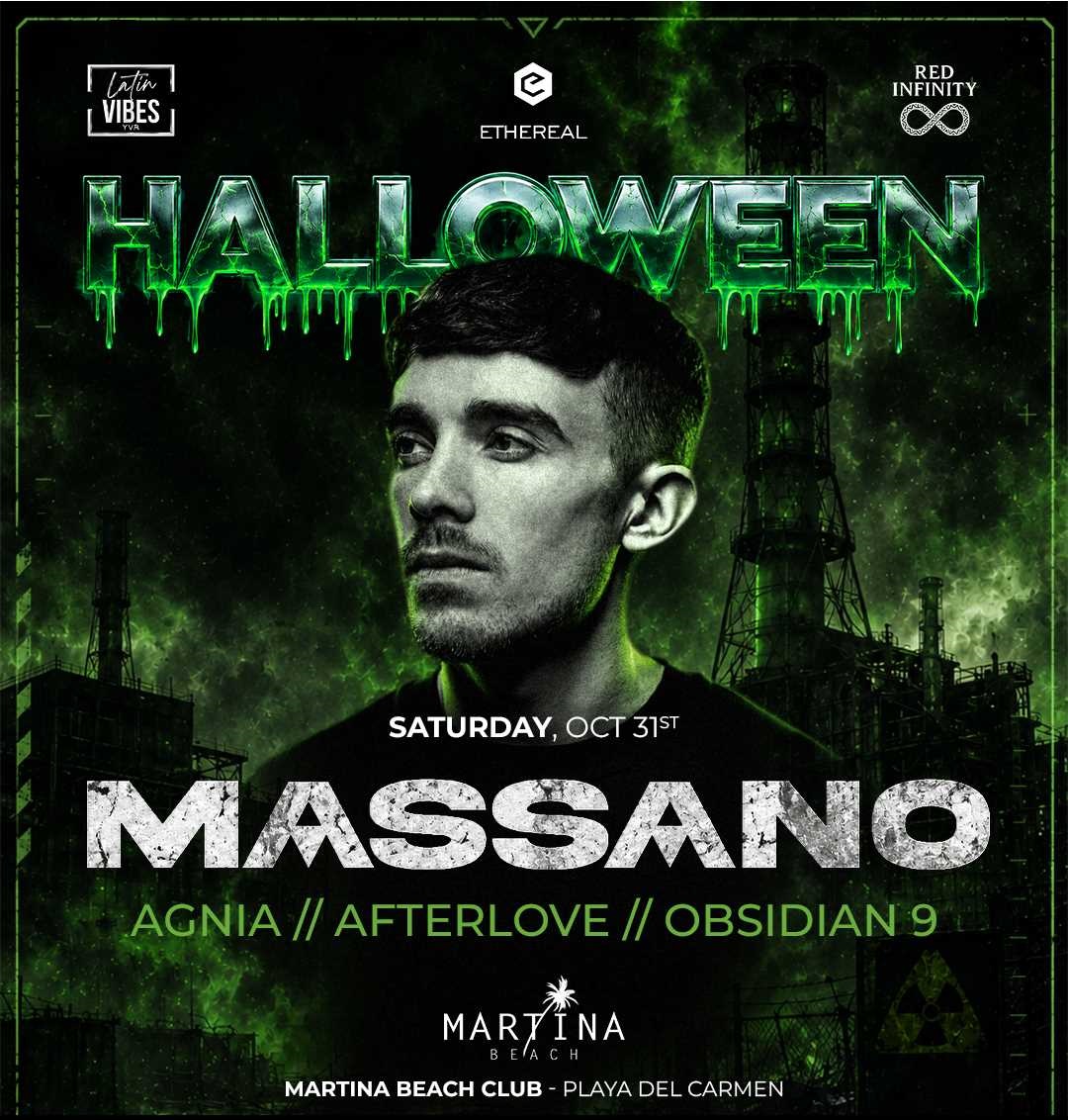 Massano, Halloween x Martina Beach Club, Playa del Carmen