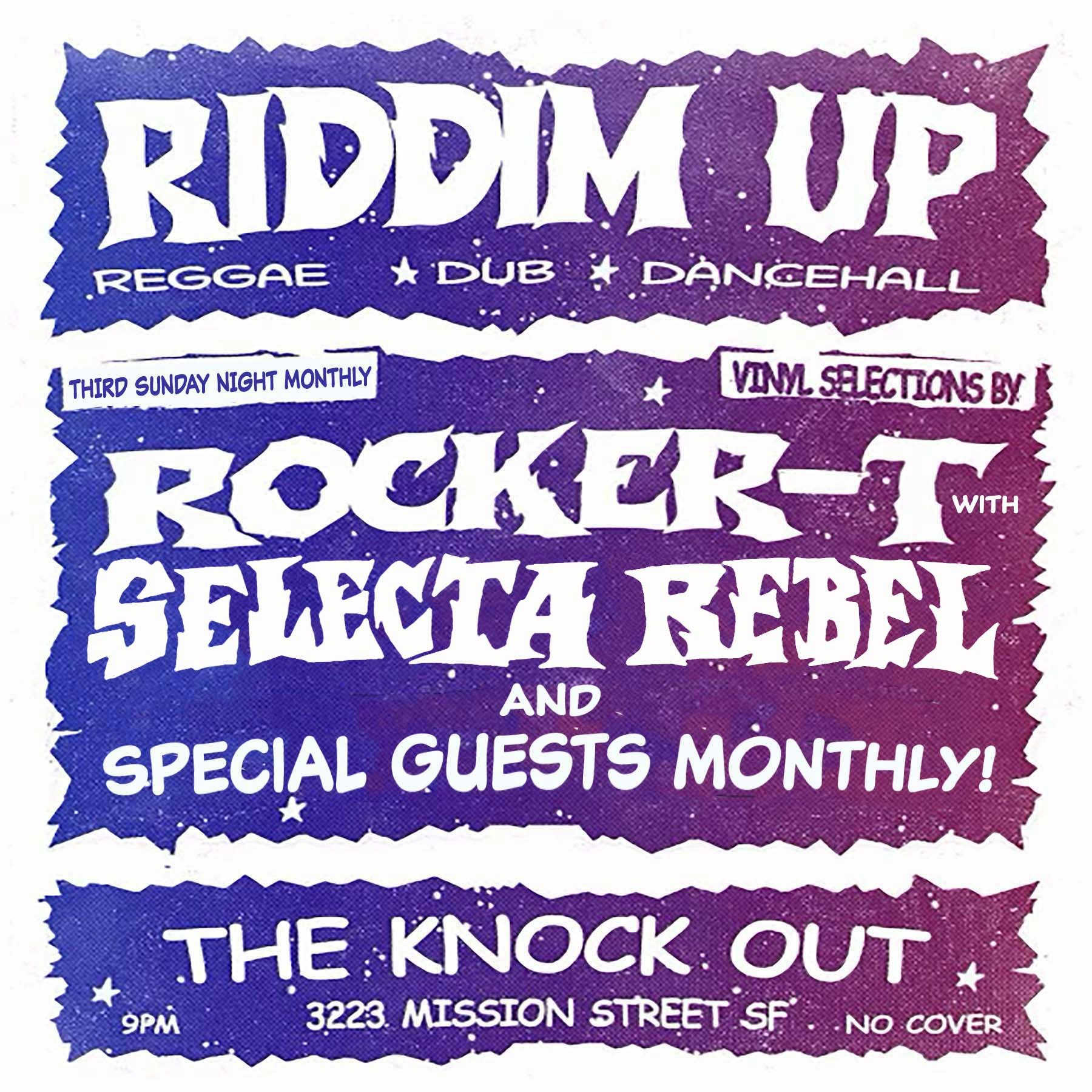 REGGAE SUNDAY : RIDDIM UP REGGAE DANCE PARTY!  