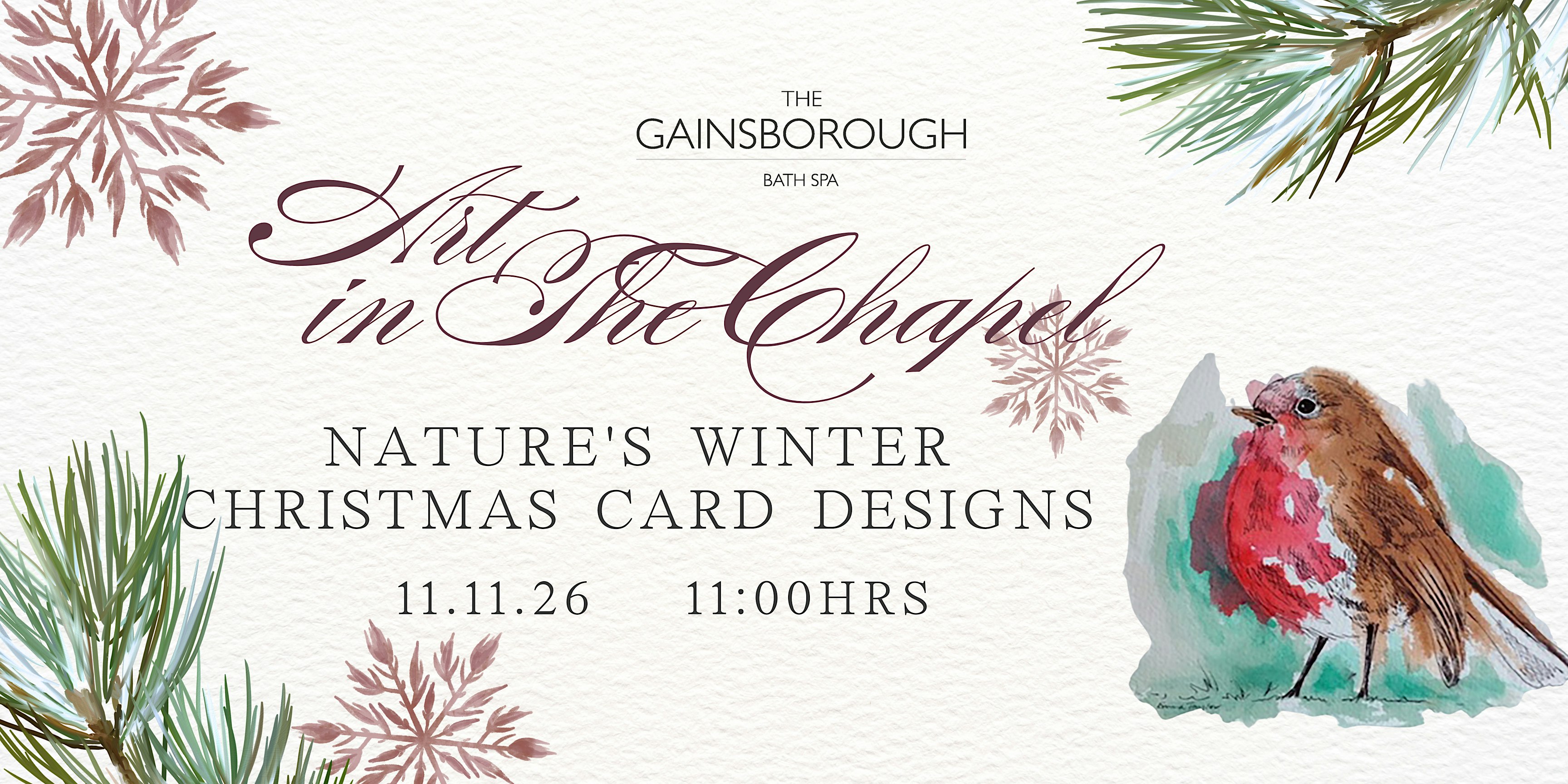 Art in the Chapel: Nature's Winter Christmas Card Designs