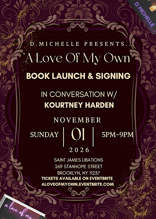 'A Love Of My Own' Book Launch & Signing
