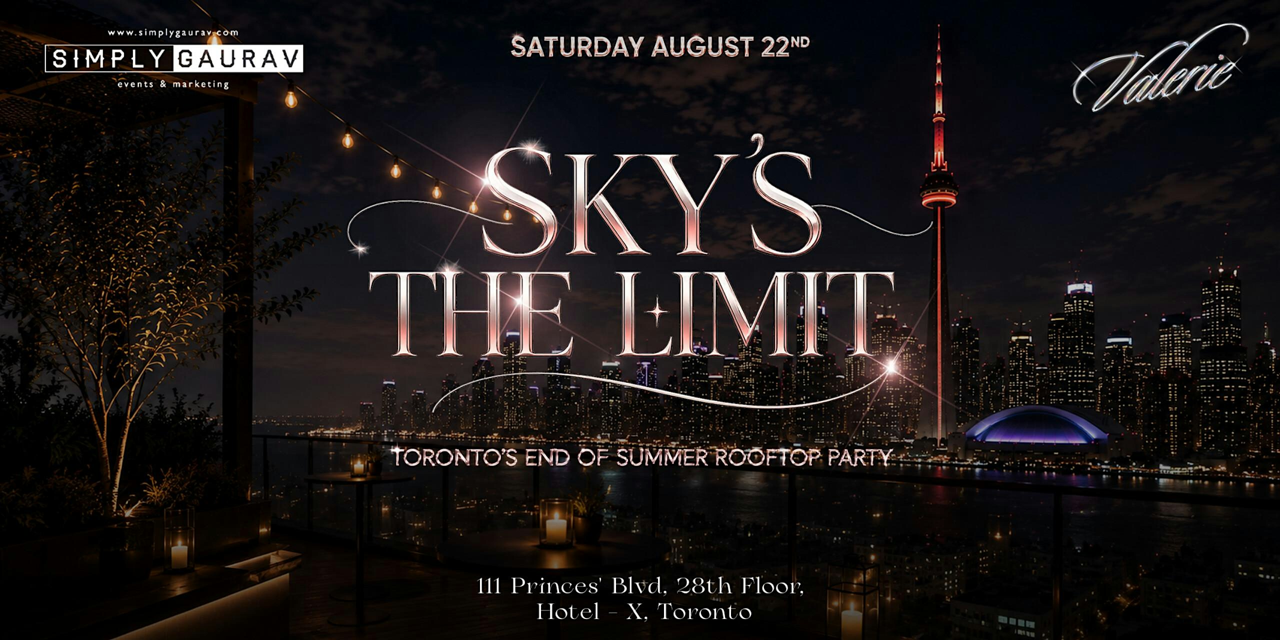 SKY's THE LIMIT: Bollywood Rooftop Party @ VALERIE atop HOTEL X