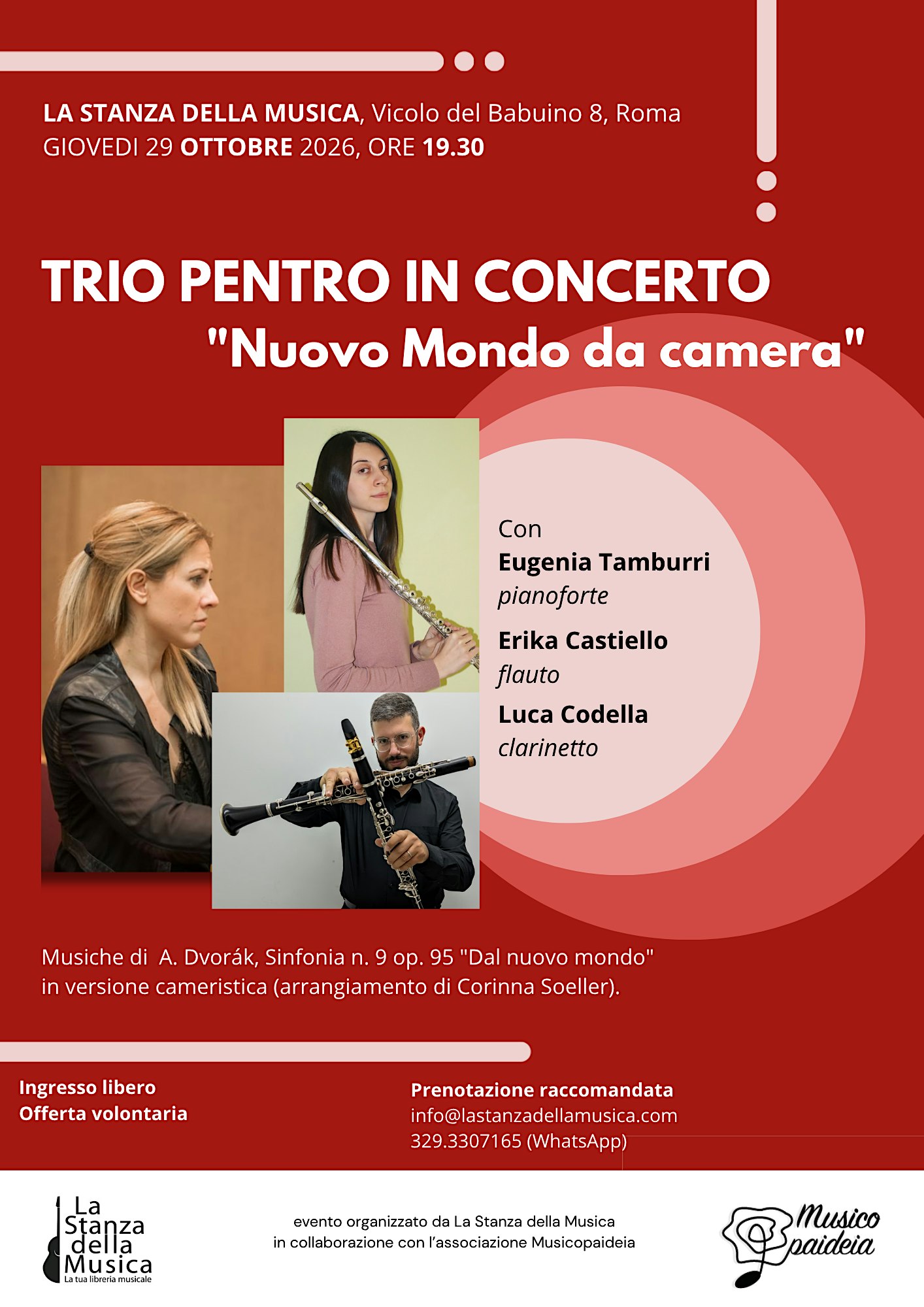 Trio Pentro in concerto "Nuovo mondo da camera"