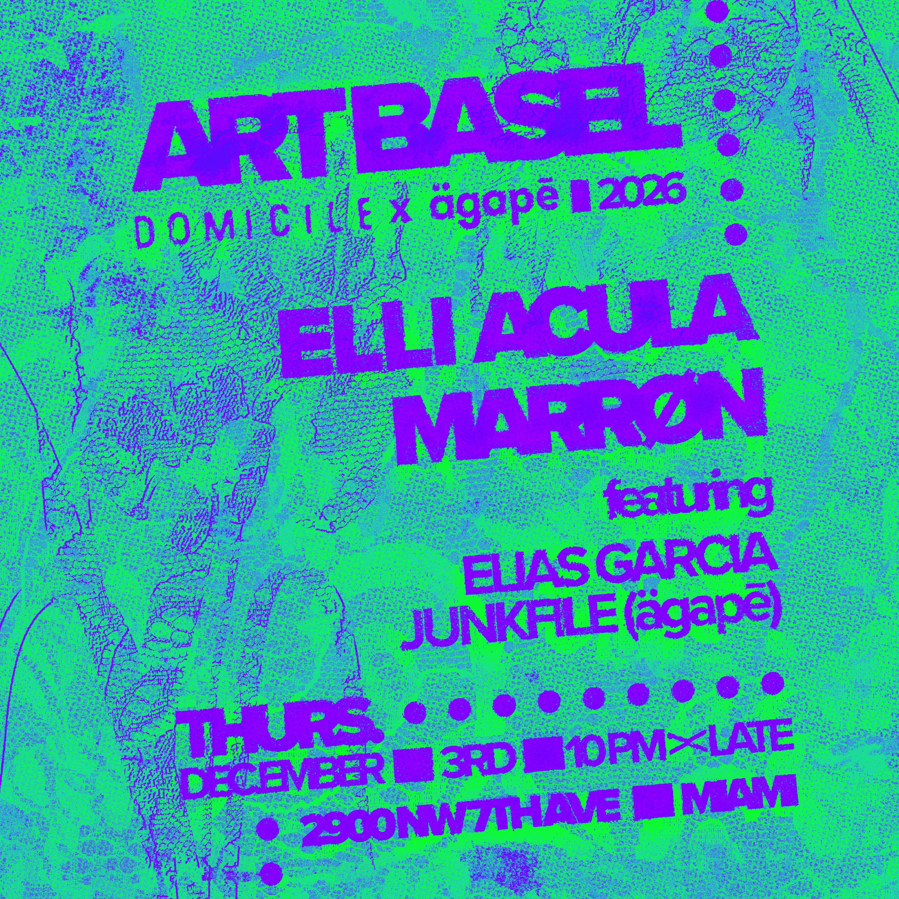 DOMICILE X ÄGAPË PRESENTS BASEL WEEK OPENING PARTY - MARRØN, ELLI ACULA, ELIAS GARCIA,JUNKFILE