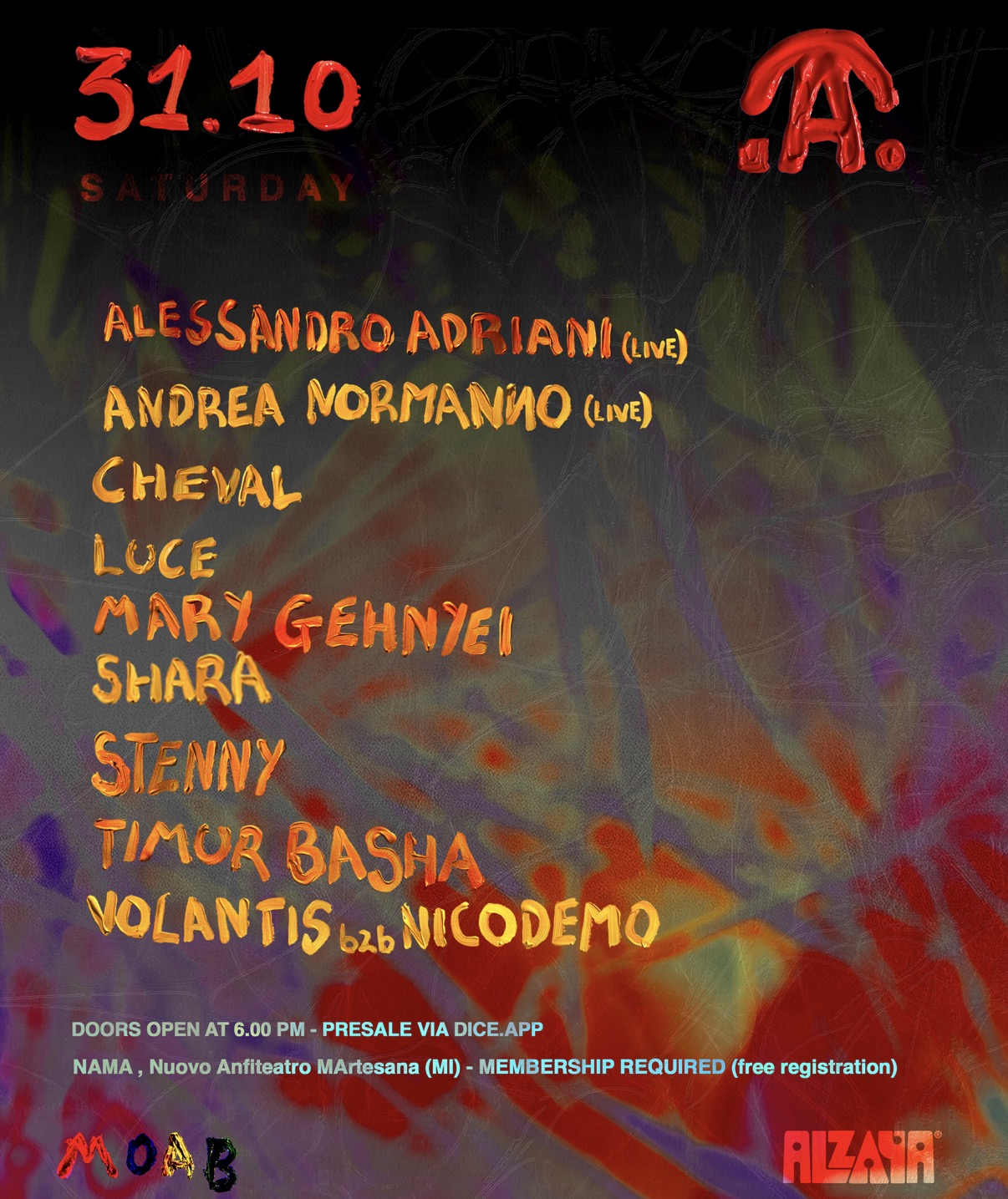 Halloween's Night at NAMA with MOAB & Alzaya | 3 stages from 6PM