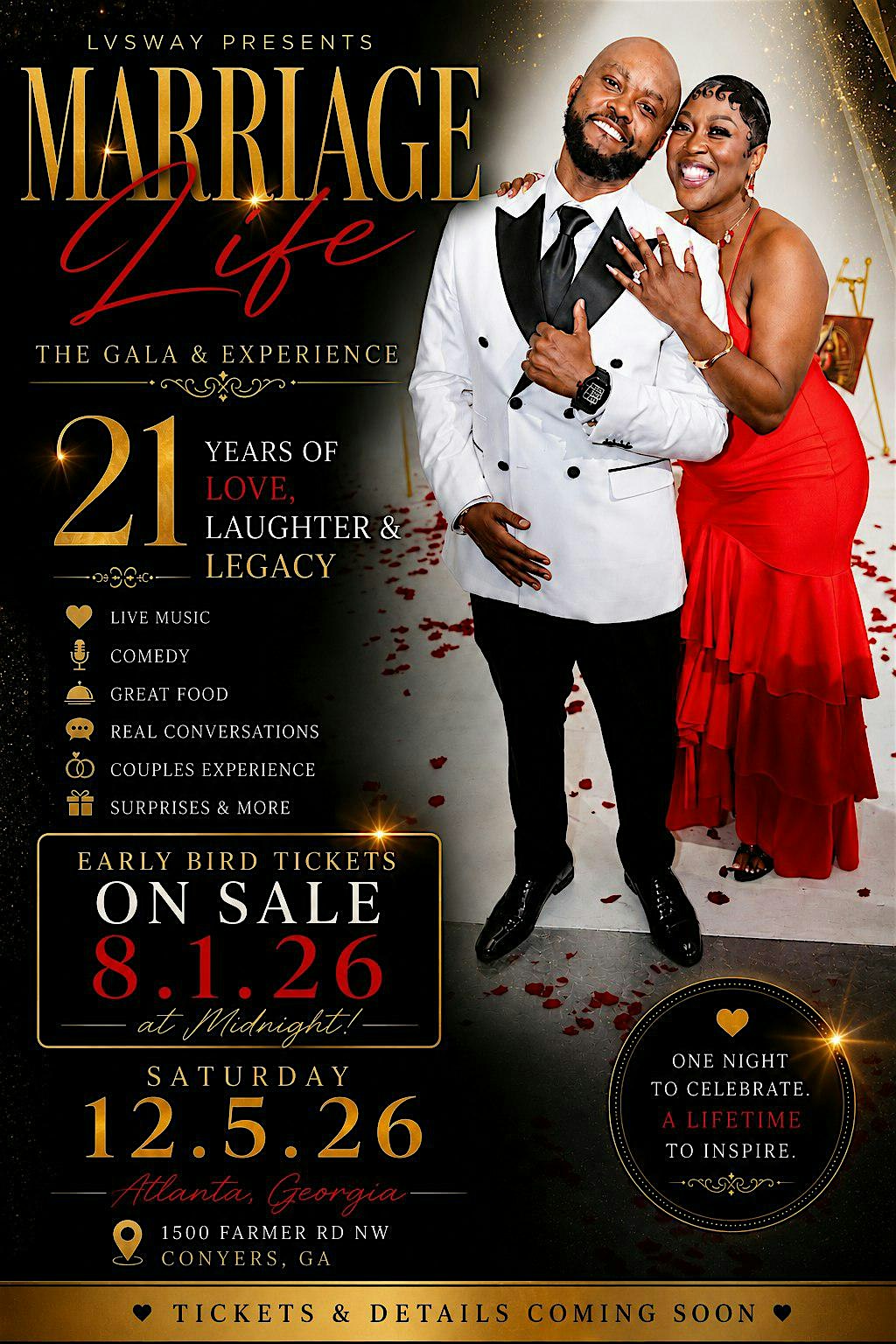 Marriage Life Gala. 21 years. One Love. One Way.