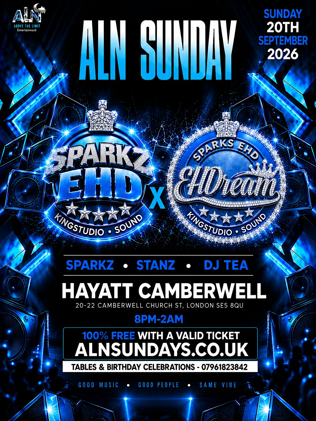 ALN Sundays X  Sparkz Ehd- Ladies Night
