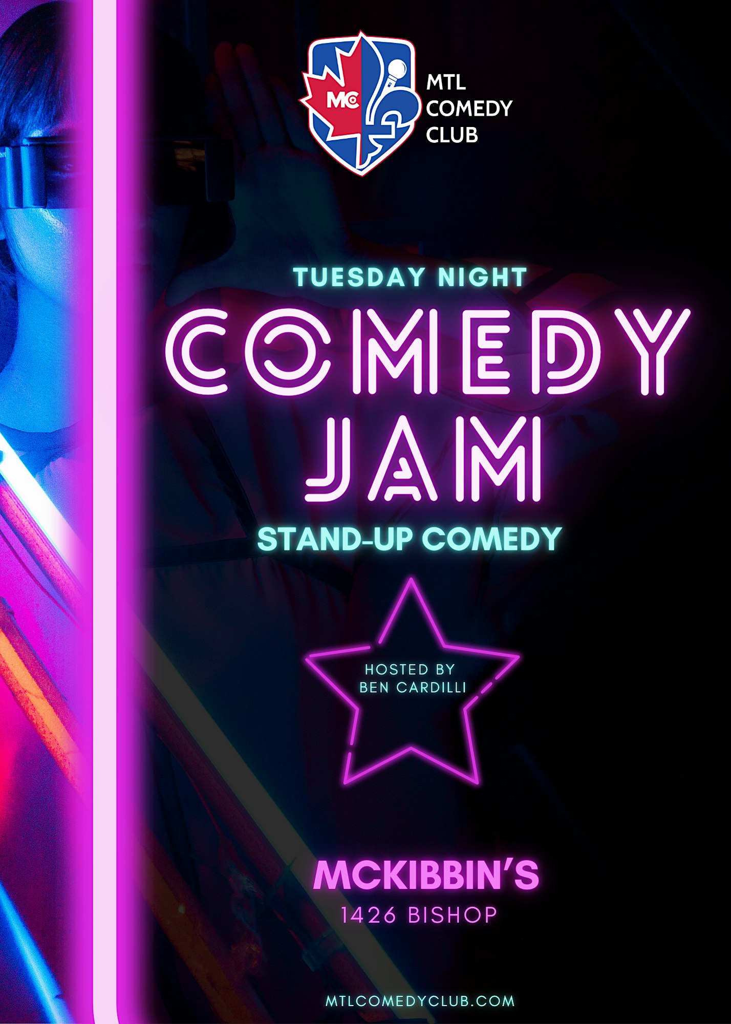 Live English Stand-Up Comedy Show in Downtown Montreal - MTLCOMEDYCLUB.COM