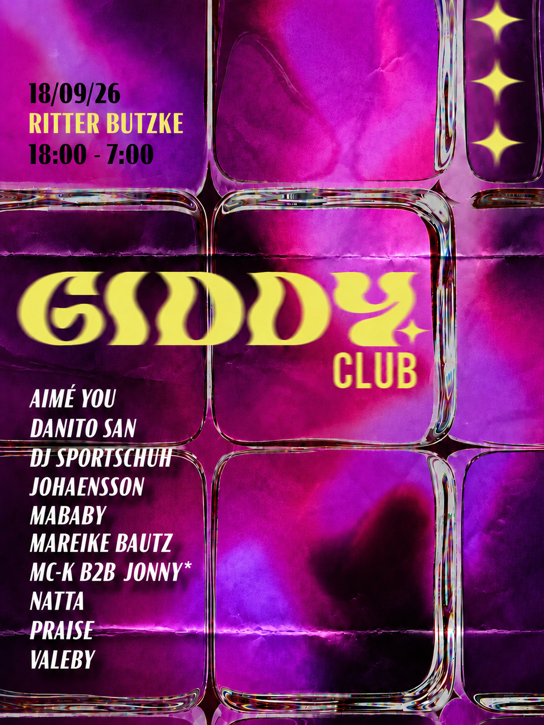 Giddy Club - free entry until 7pm