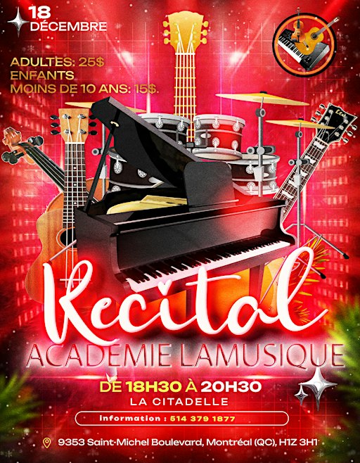 Récital de fin d'année de l'Académie Lamusique