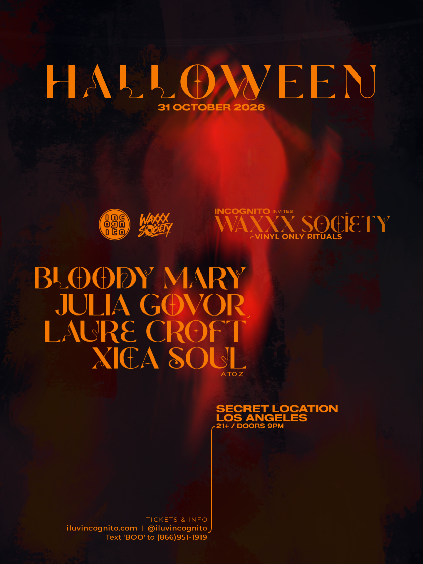 INCOGNITO X WAXXX Society present All-Vinyl HALLOWEEN Rave