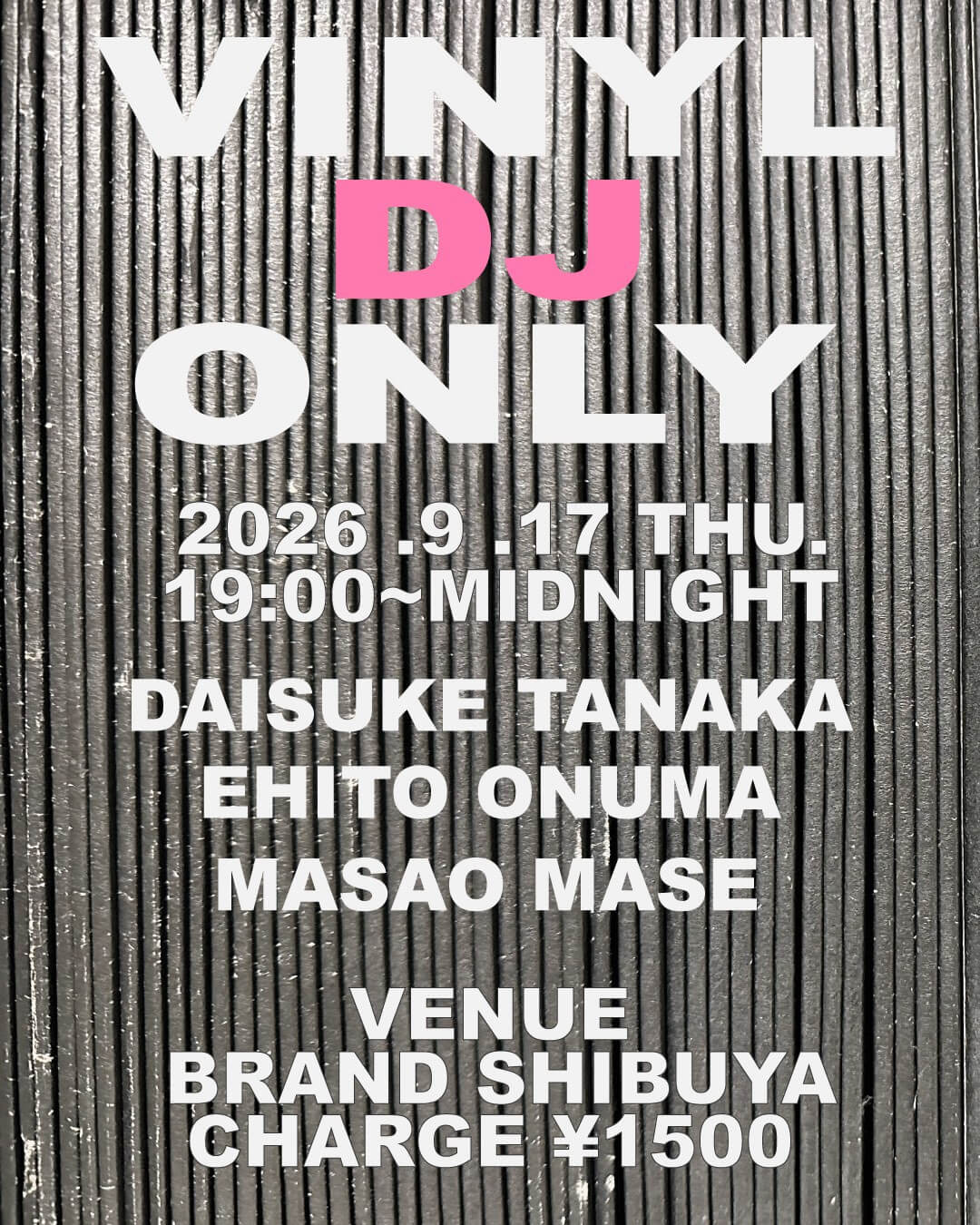 VINYL DJ ONLY