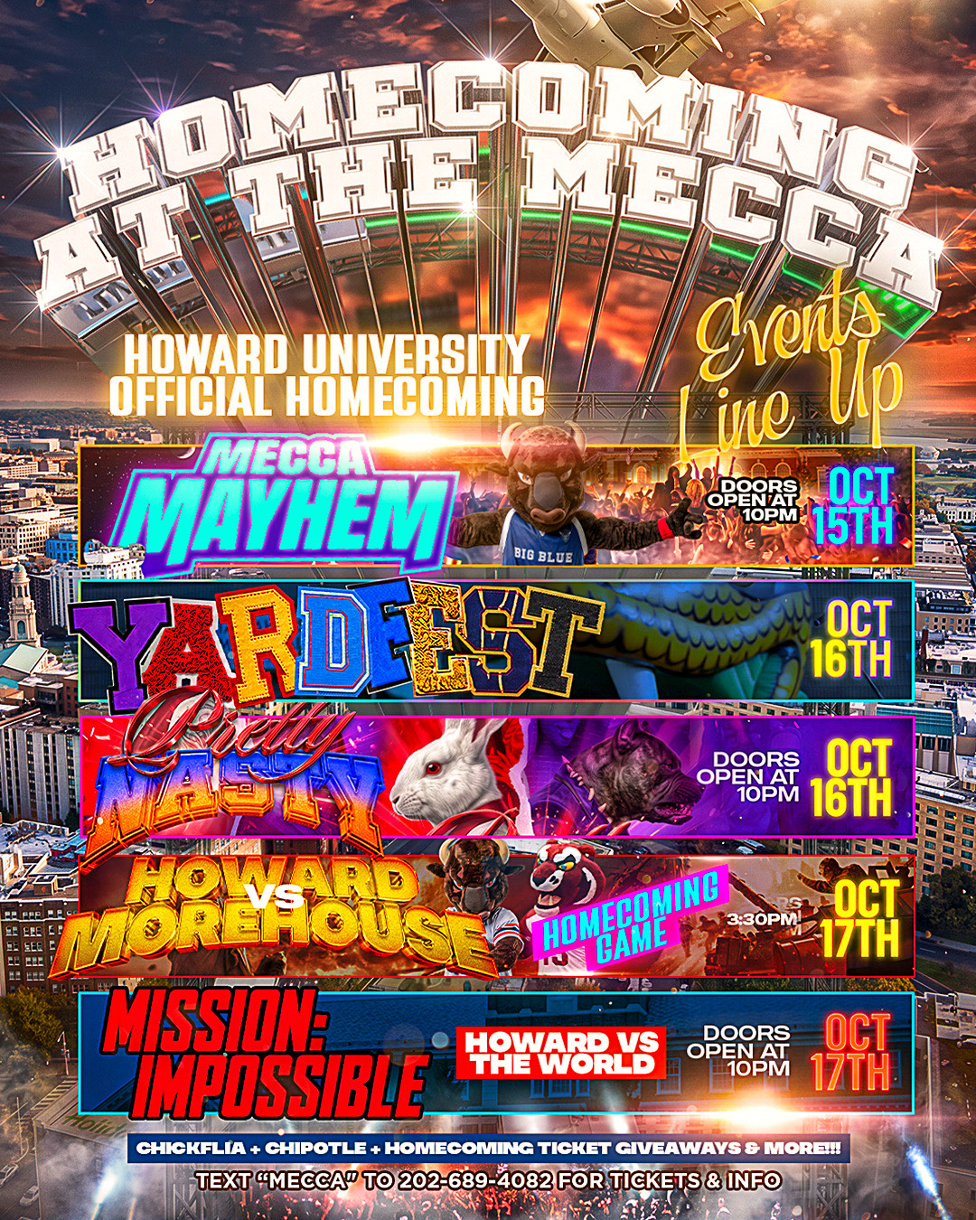 Homecoming At The Mecca Howard Homecoming💙❤️