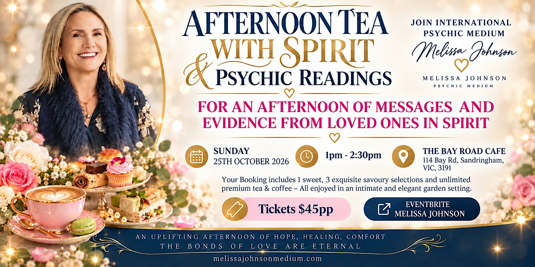 AFTERNOON TEA WITH SPIRIT AND PSYCHIC READINGS LIVE DEMONSTRATION