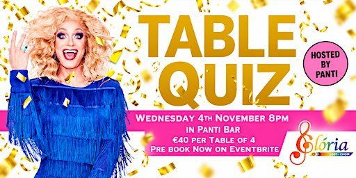 Gloria LGBT+ Choir Fundraising Table Quiz