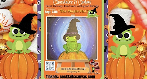 "The Magic Hat" Chocolates & Canvas Fun Social Halloween Painting Art Event