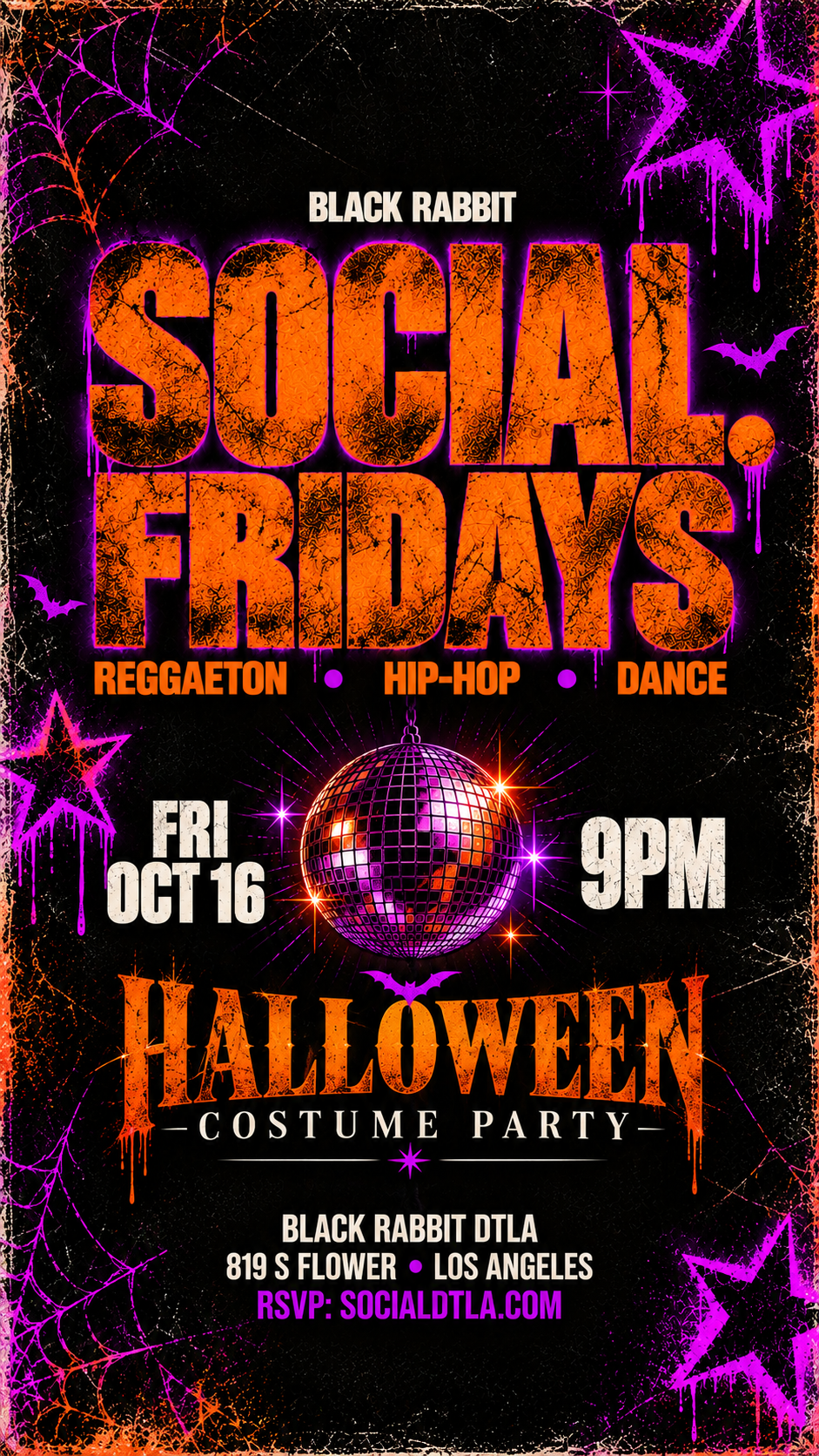 SOCIAL FRIDAYS HALLOWEEN PARTY@ BLACK RABBIT 👻🐰🍸