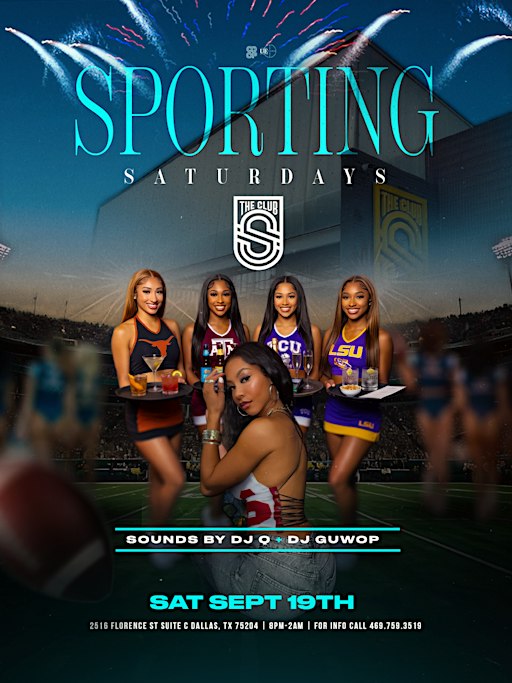 "Sporting Saturdays" @ Sporting Club!