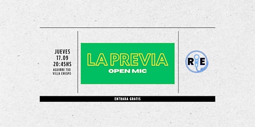 LA PREVIA | Open Mic de Stand Up