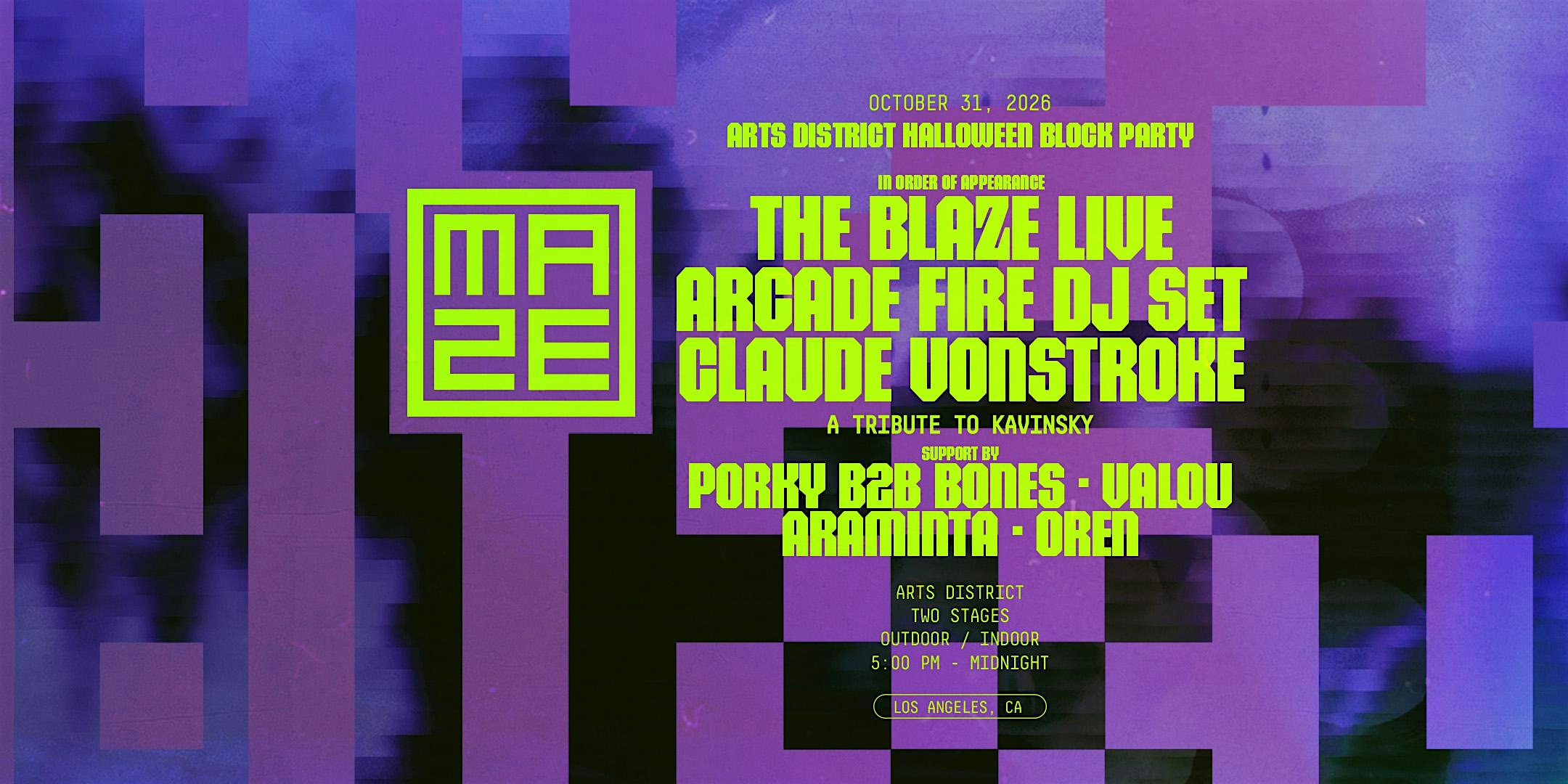 THE MAZE Halloween: Arts District Block Party