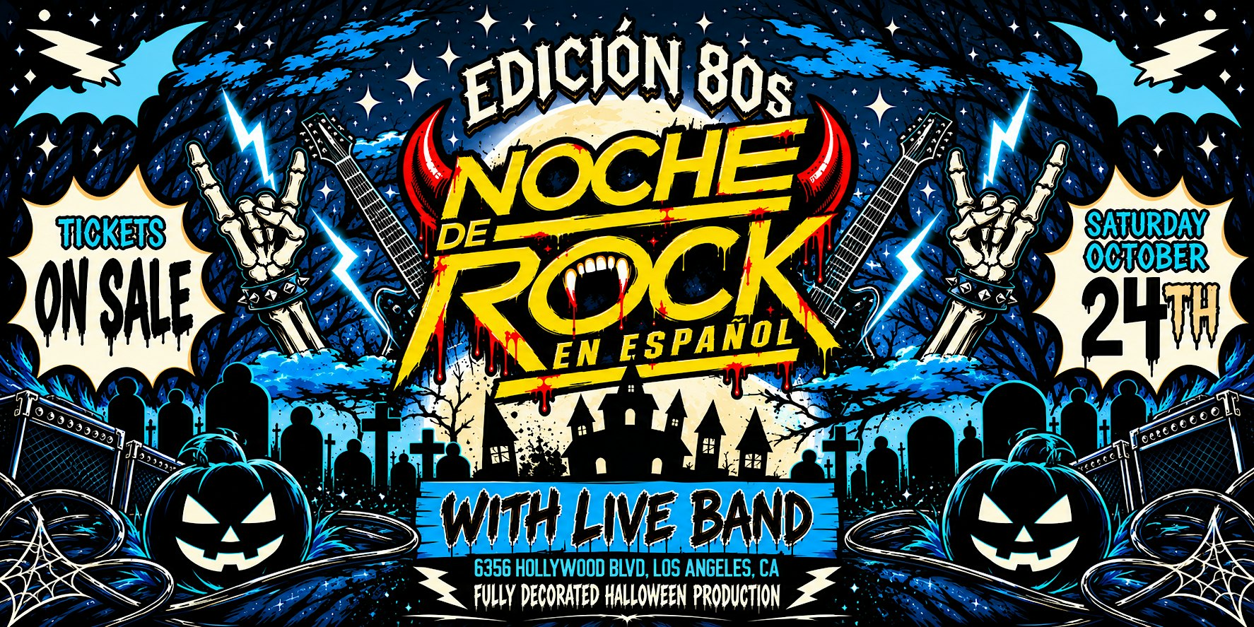 Noche de Rock en Español Los Angeles: Halloween Show w/Live Band