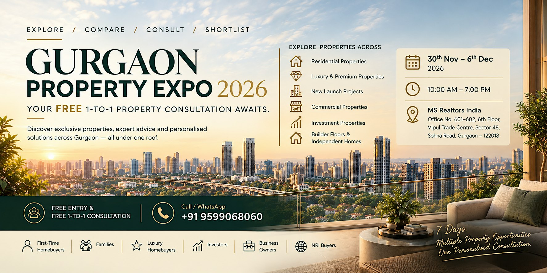 Gurgaon Property Expo 2026 | Free Property Advisory for Homebuyers & Invest
