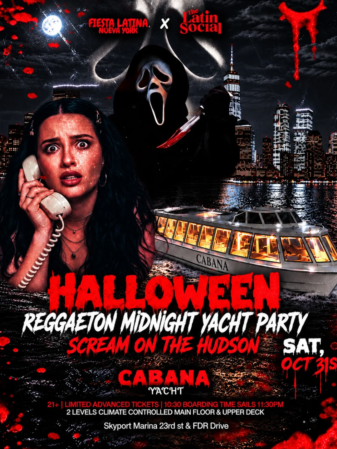 Sat, 10/31: Fiesta Latina Halloween Sunset Yacht Party – The Purge Edition