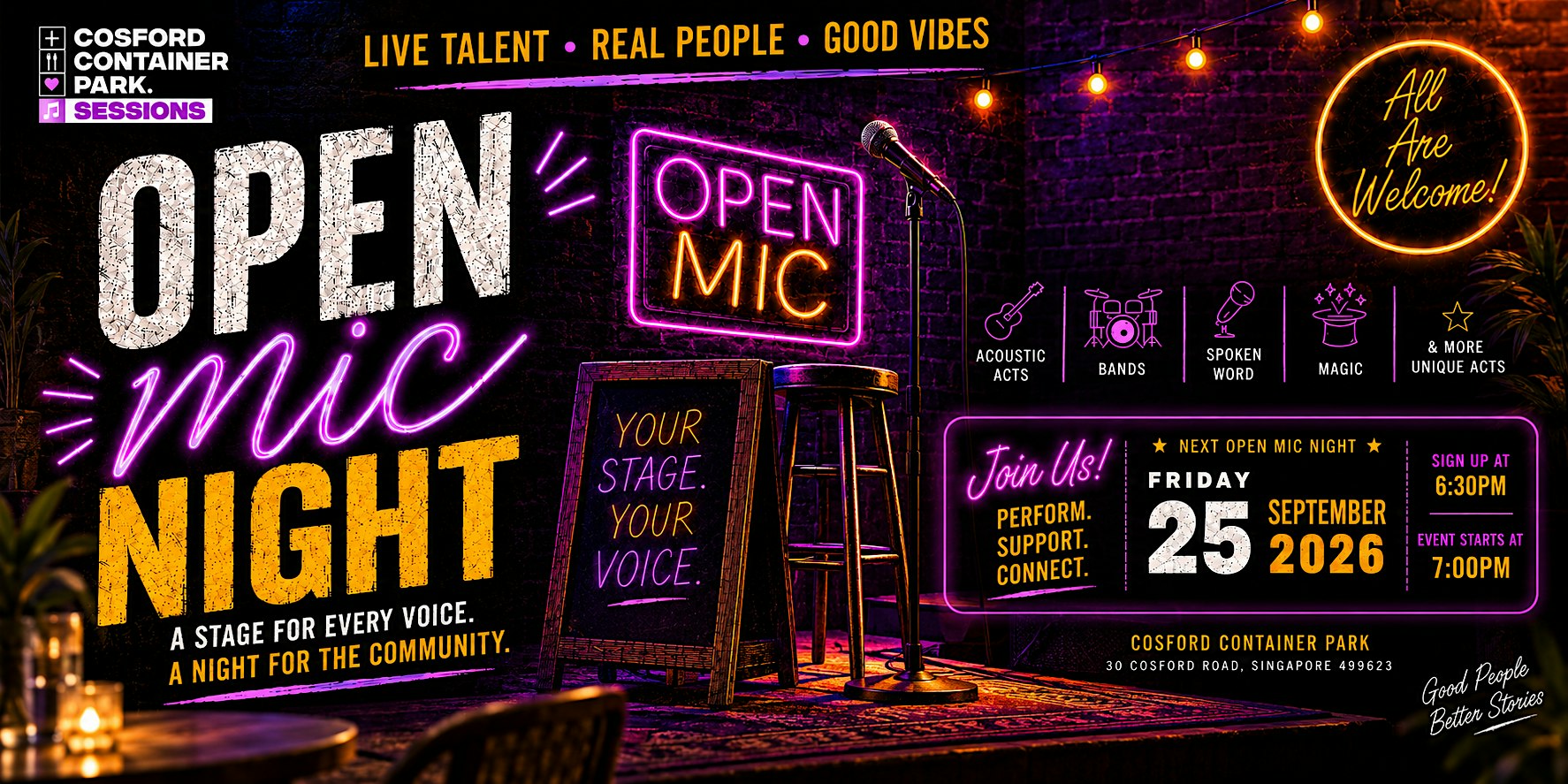 Open Mic Night @ Cosford Container Park