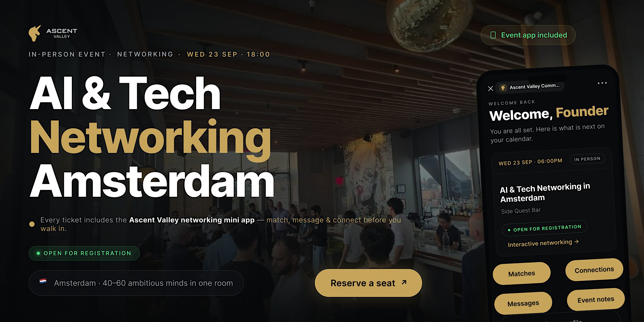 AI & Tech Networking Event in Amsterdam  by Ascent Valley