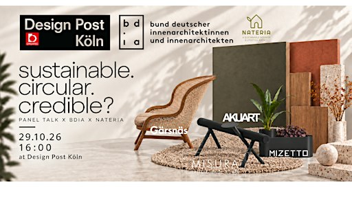 Sustainable. Circular. Credible? Panel Talk x bdia x nateria I ORGATEC