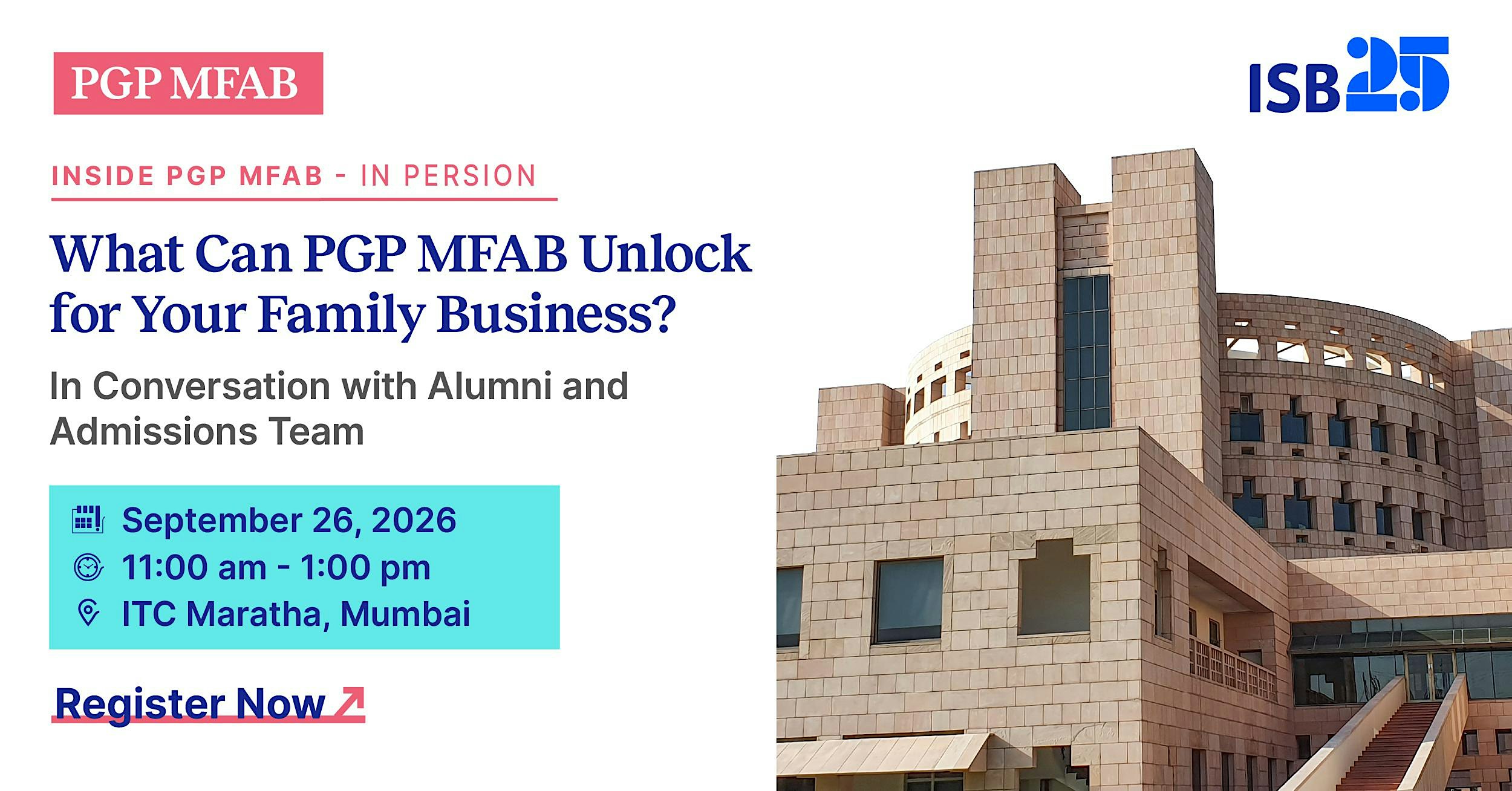 Inside the PGP MFAB: Programme Infosession Mumbai