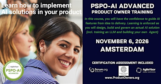 Product Owner - AI Advanced (PSPO-AIA) | A Scrum.org Certified Training.