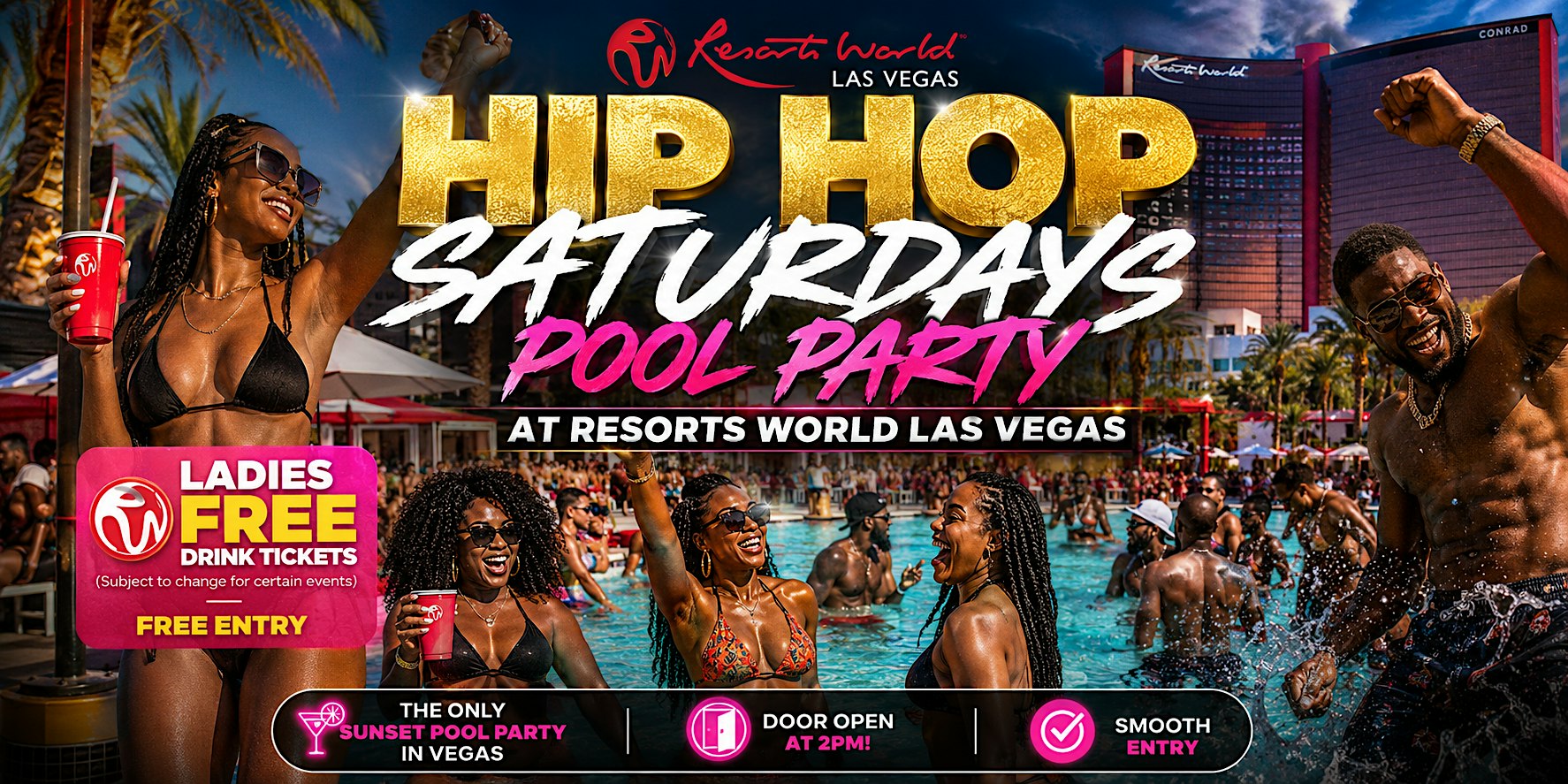 HIP HOP SATURDAYS POOL PARTY AT RESORTS WORLD