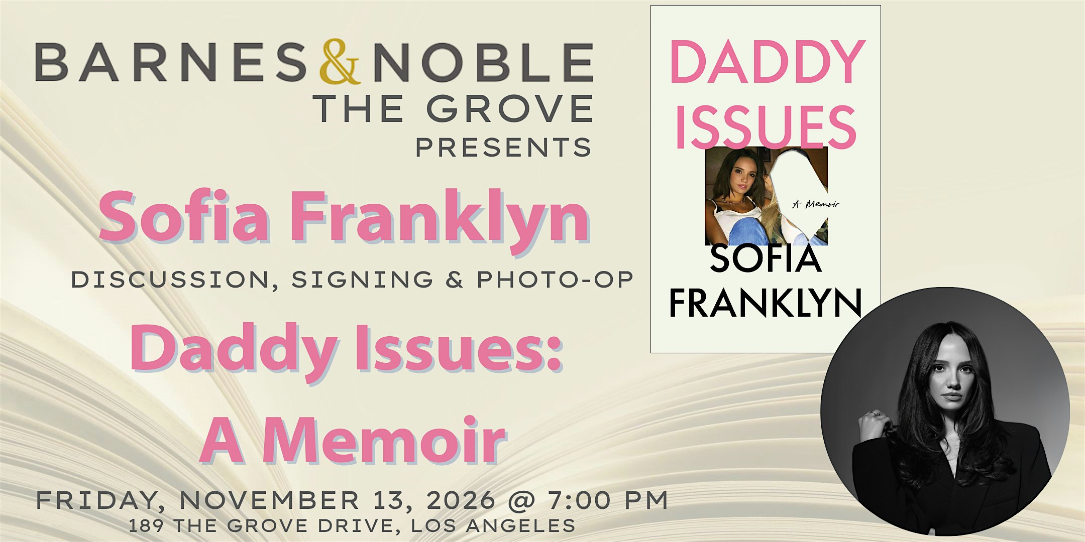 Sofia Franklyn discuss DADDY ISSUES at B&N The Grove